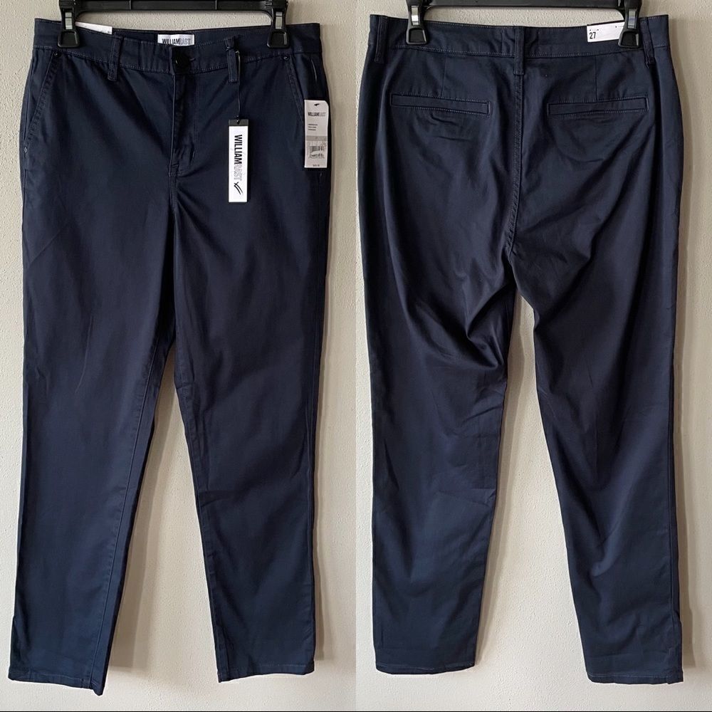 NWT William Rast Dark Blue Chino Ankle Outerpace Pants - Size: 27